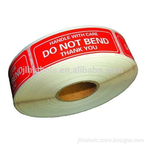 1000 1" X 3" Do NOT Bend Handle with Care Stickers, Easy Peel and Apply